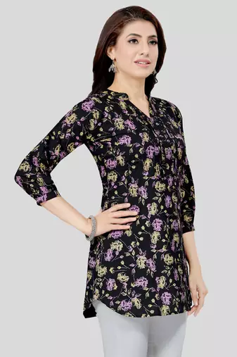  cotton blend printed short kurti