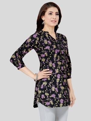  cotton blend printed short kurti 4