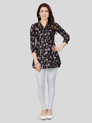  cotton blend printed short kurti 5