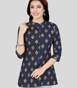 Saree swarg cotton blend printed short kurti