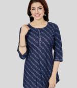 Saree swarg cotton blend printed short kurti
