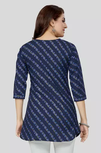 cotton blend printed short kurti