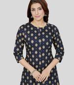 Saree swarg cotton blend printed short kurti