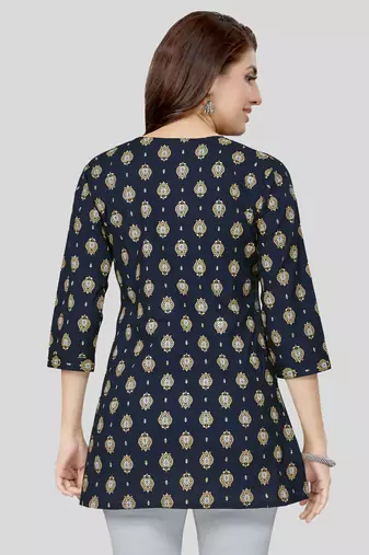  cotton blend printed short kurti