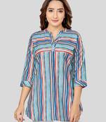 Saree swarg cotton blend printed short kurti