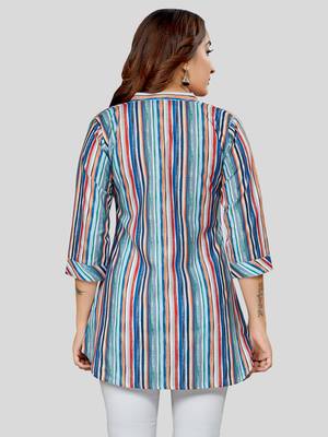  cotton blend printed short kurti 2