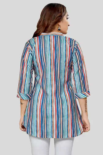  cotton blend printed short kurti