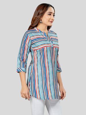  cotton blend printed short kurti 3