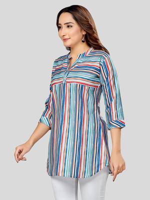  cotton blend printed short kurti 4