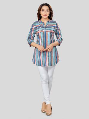  cotton blend printed short kurti 5