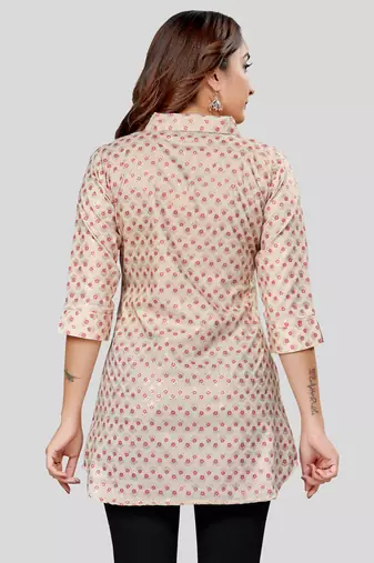  rayon printed short kurti