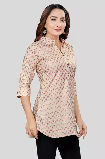  rayon printed short kurti