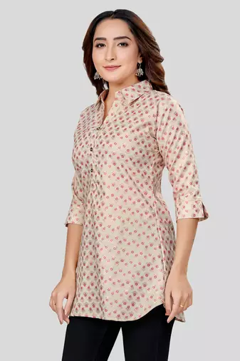  rayon printed short kurti