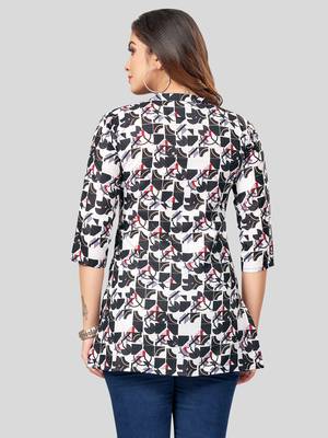  cotton blend printed short kurti 2