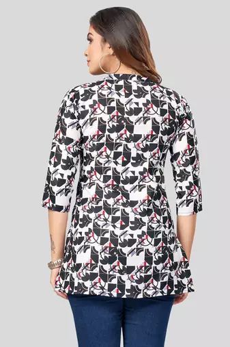  cotton blend printed short kurti