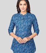 Saree swarg cotton blend printed short kurti