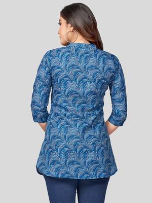  cotton blend printed short kurti 2