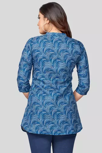  cotton blend printed short kurti