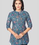Saree swarg cotton blend printed short kurti