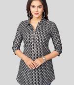 Saree swarg cotton blend printed short kurti