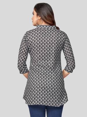  cotton blend printed short kurti 2
