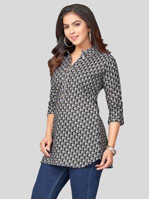  cotton blend printed short kurti 4