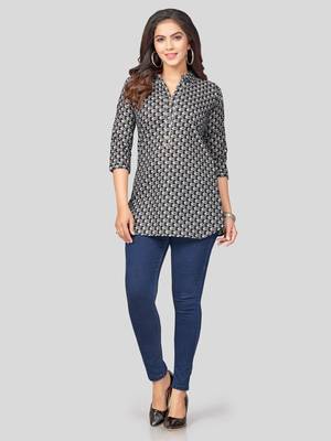  cotton blend printed short kurti 5
