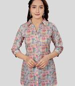 Saree swarg cotton blend printed short kurti