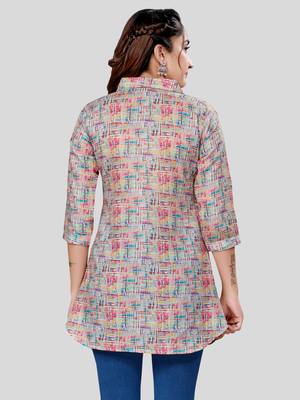  cotton blend printed short kurti 2