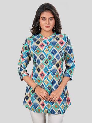  rayon printed short kurti 1