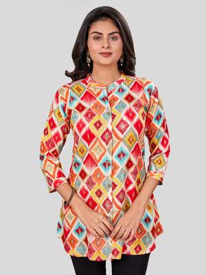 rayon printed short kurti 1