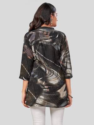 Saree swarg rayon printed short kurti 2