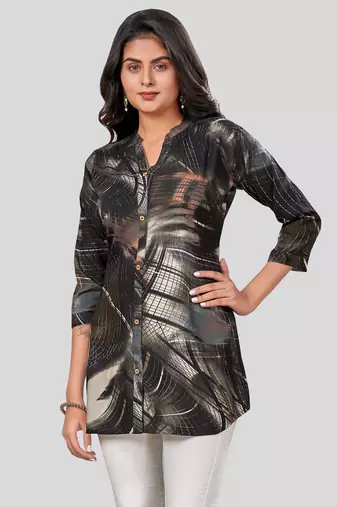 rayon printed short kurti