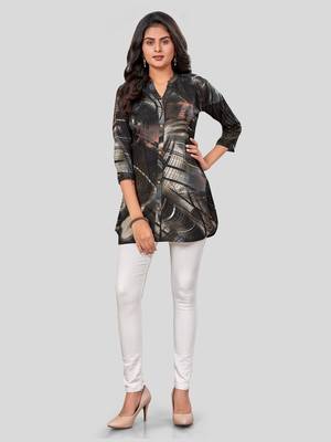 Saree swarg rayon printed short kurti 5