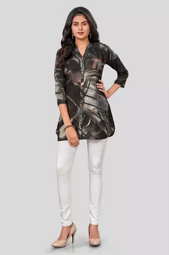  rayon printed short kurti