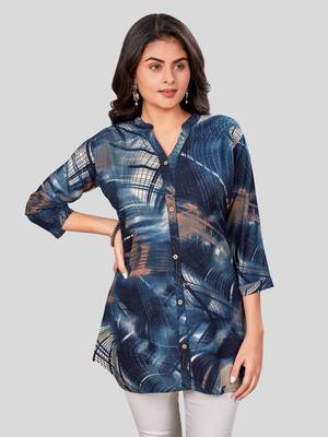  rayon printed short kurti 1