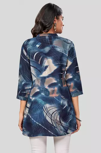 rayon printed short kurti