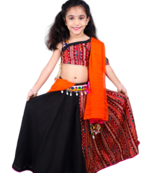 Aglare heavy  emdroyderedcottonethnic Lehenga choli for small girls,Girls,Baby girls,kids navratri,kutch