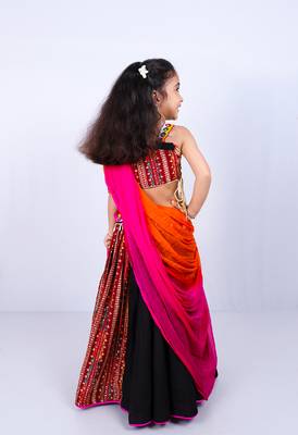 Aglare heavy  emdroyderedcottonethnic Lehenga choli for small girls,Girls,Baby girls,kids navratri,kutch 2