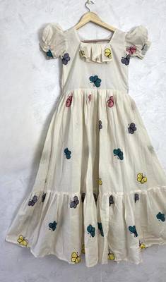 Women's butterfly print cotton maxi dress 2