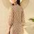 women green viscose rayon floral printed regular tunic