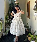 Women's printed cotton maxi dress