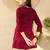 Ahika women maroon cotton blend ethnic motifs printed peplum tunic