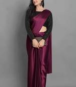 BOLLYWOOD STYLE DESIGNER SATIN SILK SAREE PARTY WEAR SAREE EXCLUSIVE SAREE WITH SEQUENCE WORK BLOUSE