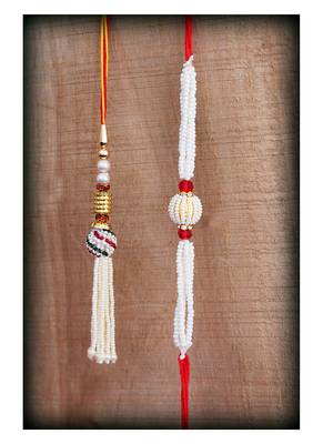 Handmade rakhi combo fancy collection couple pair set atest rakhi bracelet with roli chawal ( raksha bandhan) 3