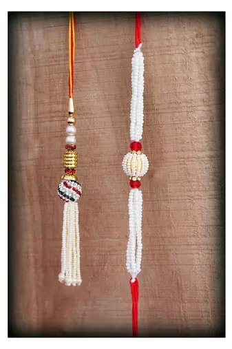 Handmade rakhi combo fancy collection couple pair set atest rakhi bracelet with roli chawal ( raksha bandhan)