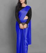 BOLLYWOOD STYLE DESIGNER SATIN SILK SAREE PARTY WEAR SAREE EXCLUSIVE SAREE WITH SEQUENCE WORK BLOUSE
