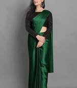 BOLLYWOOD STYLE DESIGNER SATIN SILK SAREE PARTY WEAR SAREE EXCLUSIVE SAREE WITH SEQUENCE WORK BLOUSE