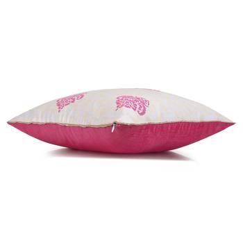 Ivory Pink Block Printed Reversible Cushion Cover (Set of 2pcs) 2