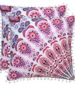 Mandala Print Blue and Pink Cushion Cover (Set of 2pcs)